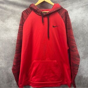 Nike Dri Fit Red and Black Hoodie Big Man 4XL
